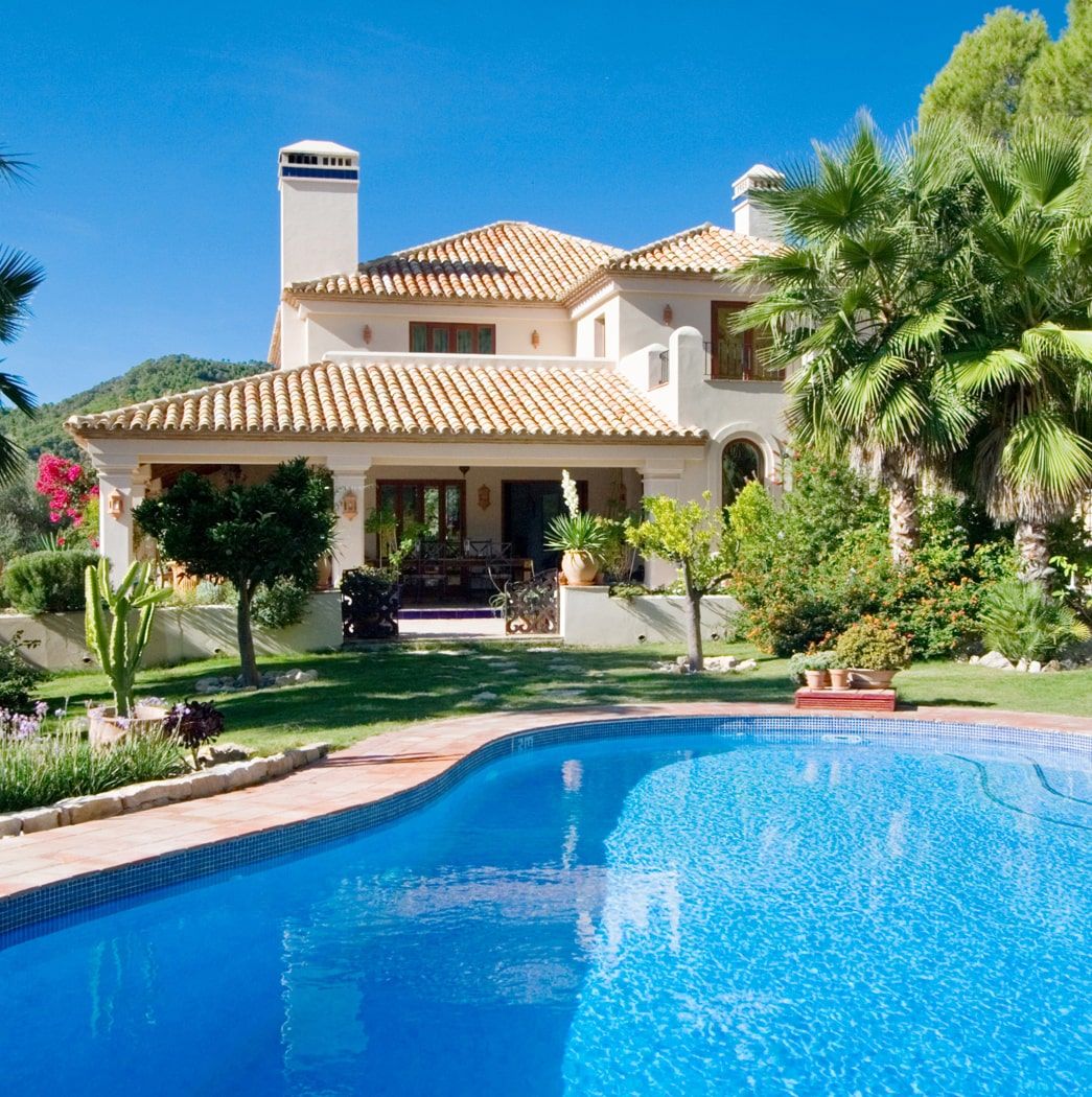 luxury villa with heated pool