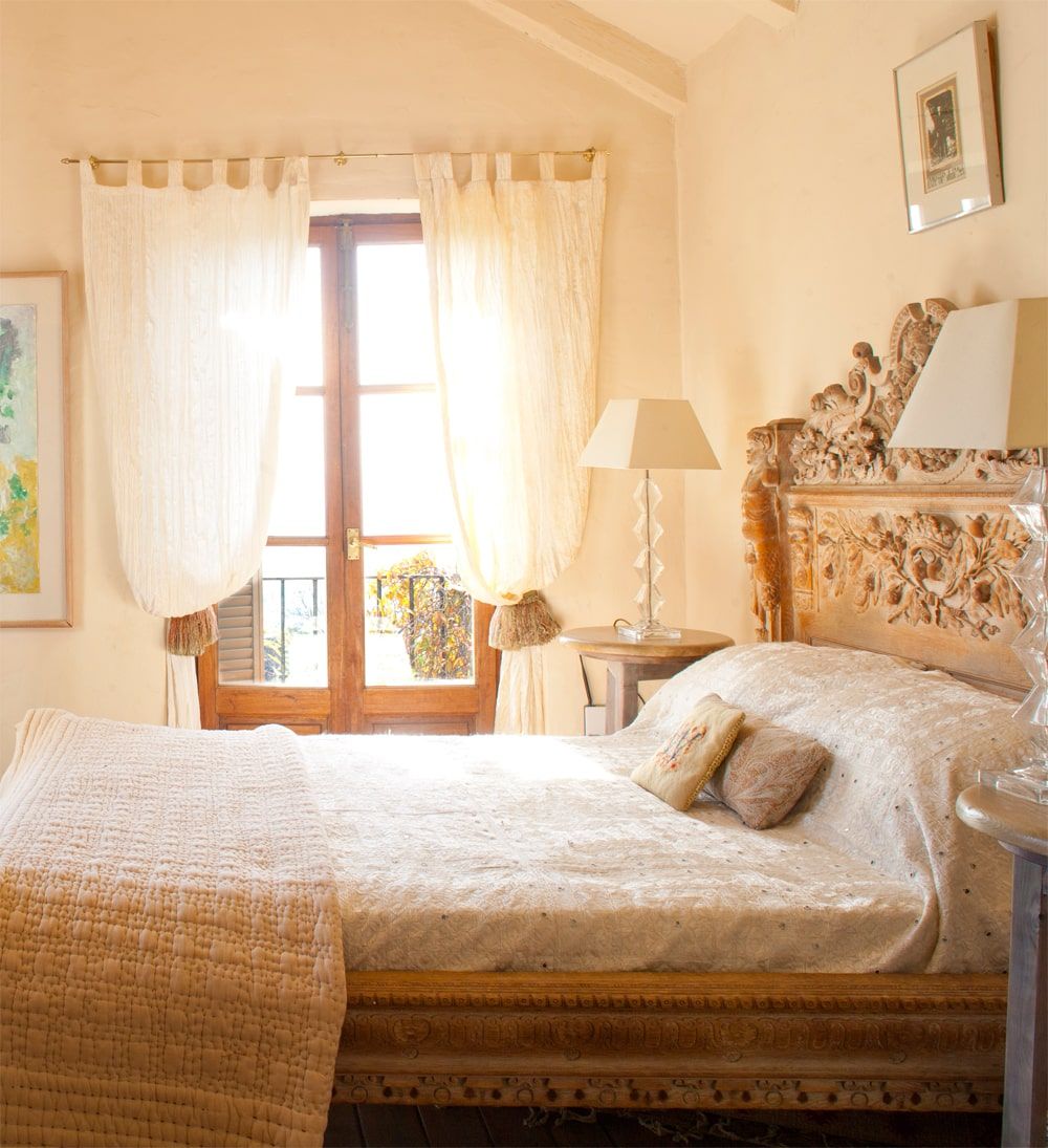 romantic bedroom with views
