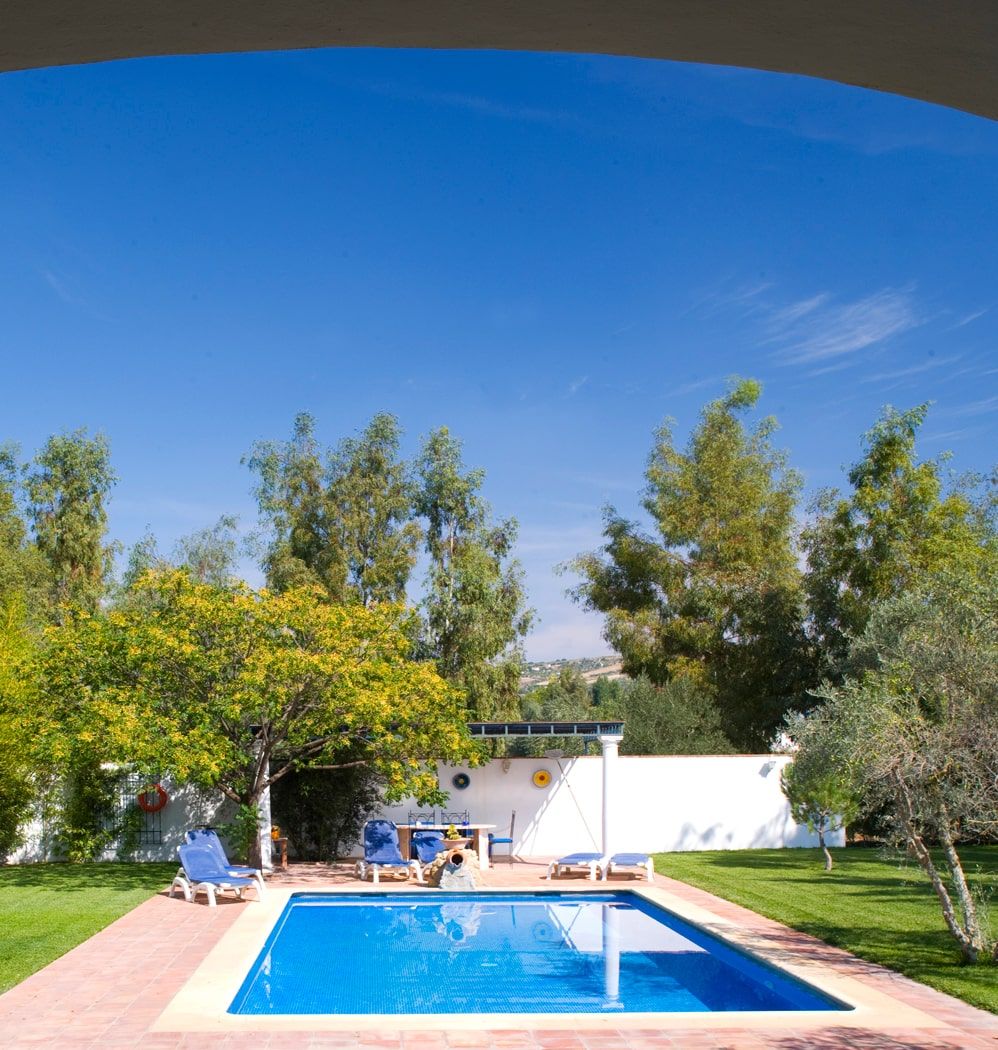 pool and lawned garden villa ronda
