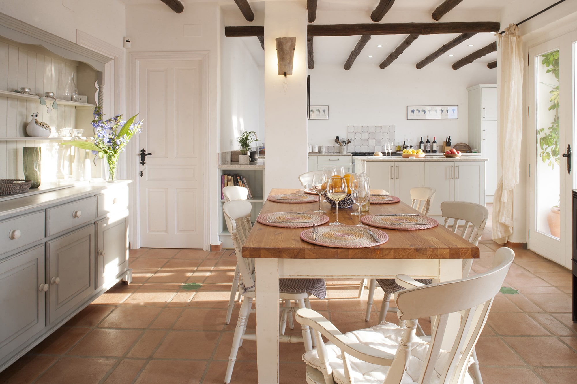 luxury villa spain kitchen dining room