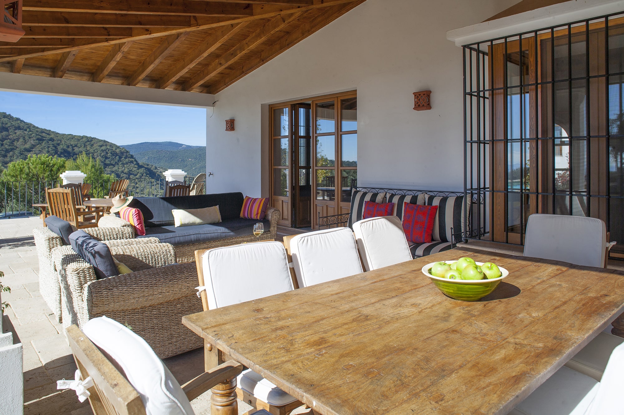outdoor covered terrace luxury villas