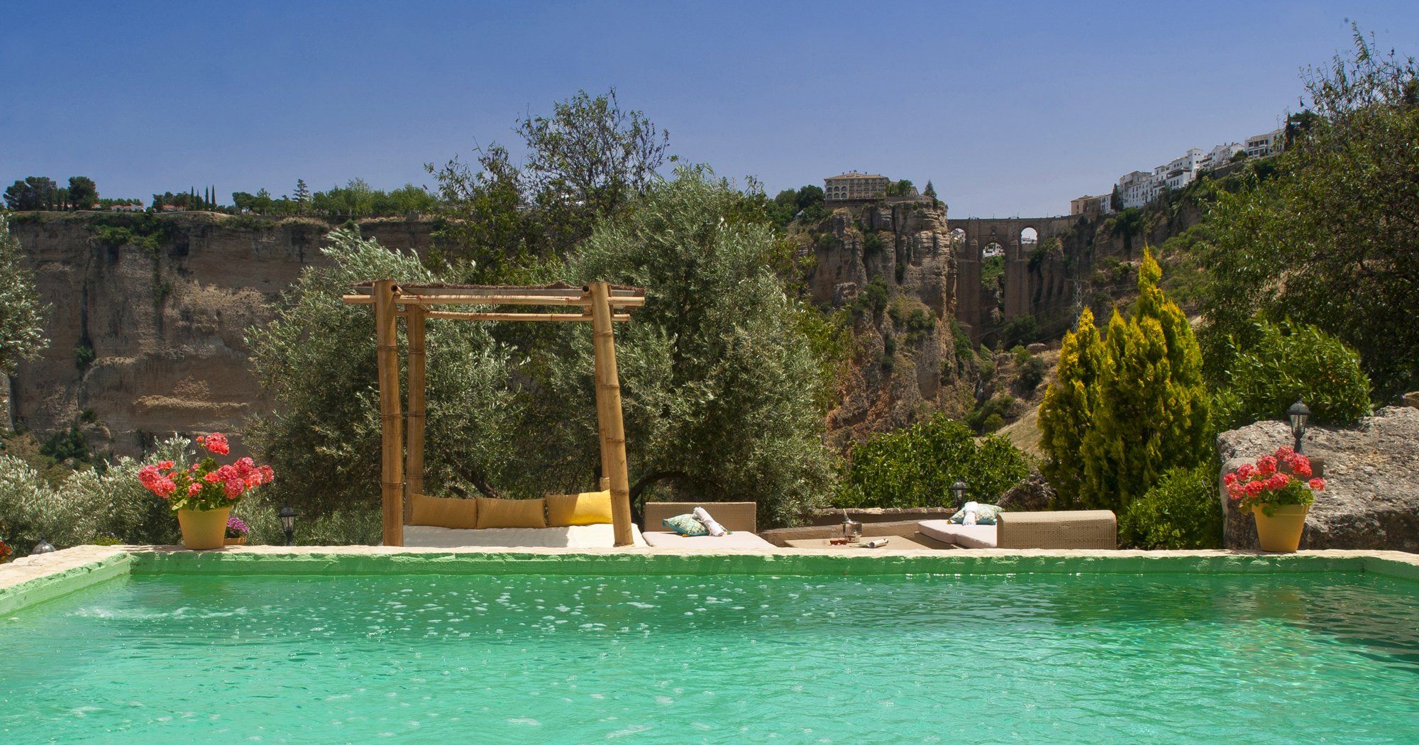 amazing pool with view to ronda